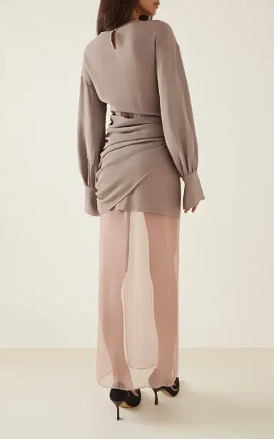 Nensi Dojaka Drop-Waist Midi Dress | Thumbnail 4 Nensi Dojaka Drop-Waist Midi Dress | Thumbnail 4