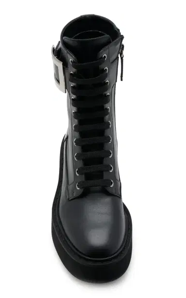 Roger Vivier Viv Rangers Buckle-Embellished Lace-Up Leather Boots | Thumbnail 3 Roger Vivier Viv Rangers Buckle-Embellished Lace-Up Leather Boots | Thumbnail 3