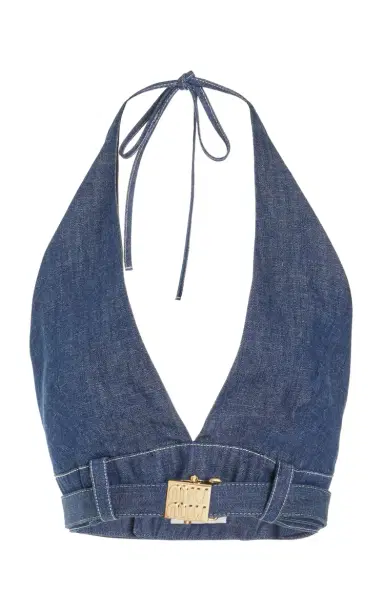 Miu Miu Raw Denim Bra Top | Thumbnail 6 Miu Miu Raw Denim Bra Top | Thumbnail 6