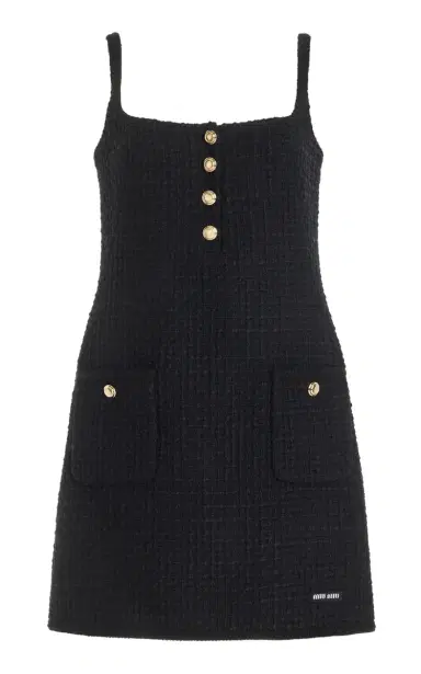 Miu Miu Tweed Wool-Blend Mini Dress | Thumbnail 1 Miu Miu Tweed Wool-Blend Mini Dress | Thumbnail 1