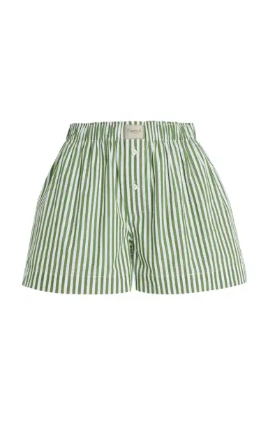 Comme Si La Boxer Classica Striped Cotton-Poplin Shorts | Thumbnail 1 Comme Si La Boxer Classica Striped Cotton-Poplin Shorts | Thumbnail 1