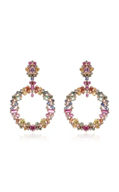 Suzanne Kalan La Fantaisie Rainbow Sapphire Drop Earrings | Thumbnail 1 Suzanne Kalan La Fantaisie Rainbow Sapphire Drop Earrings | Thumbnail 1