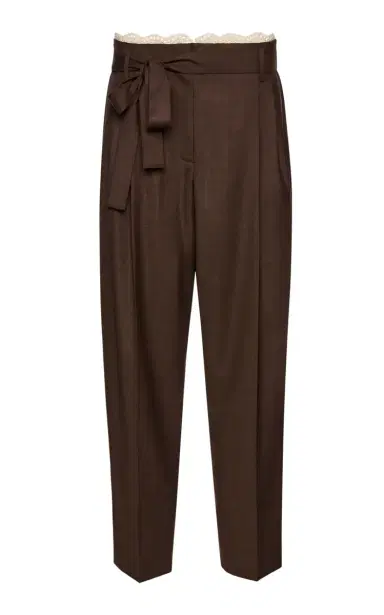 Magda Butrym Lace-Trimmed Wool Straight-Leg Pants | Thumbnail 6 Magda Butrym Lace-Trimmed Wool Straight-Leg Pants | Thumbnail 6