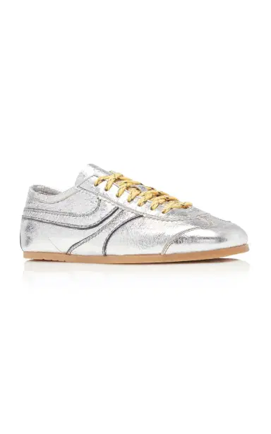 Dries Van Noten Metallic Leather Sneakers | Thumbnail 3 Dries Van Noten Metallic Leather Sneakers | Thumbnail 3
