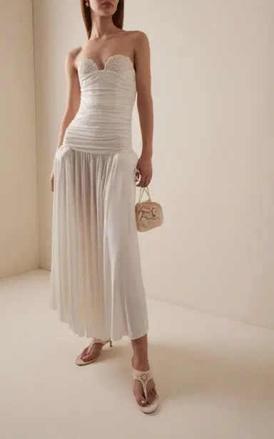 Magda Butrym Exclusive Riviera Crochet-Trim Jersey Maxi Dress | Thumbnail 3 Magda Butrym Exclusive Riviera Crochet-Trim Jersey Maxi Dress | Thumbnail 3