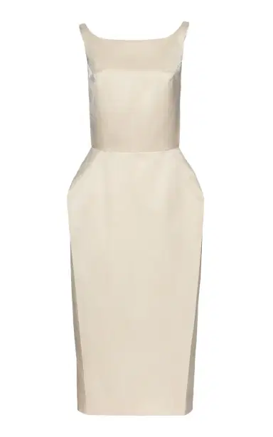 Magda Butrym Linen-Blend Midi Dress | Thumbnail 1 Magda Butrym Linen-Blend Midi Dress | Thumbnail 1