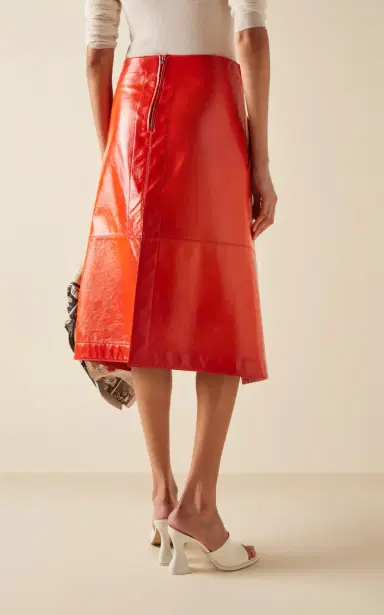 Bottega Veneta Degrade-Leather Midi Wrap Skirt | Thumbnail 4 Bottega Veneta Degrade-Leather Midi Wrap Skirt | Thumbnail 4