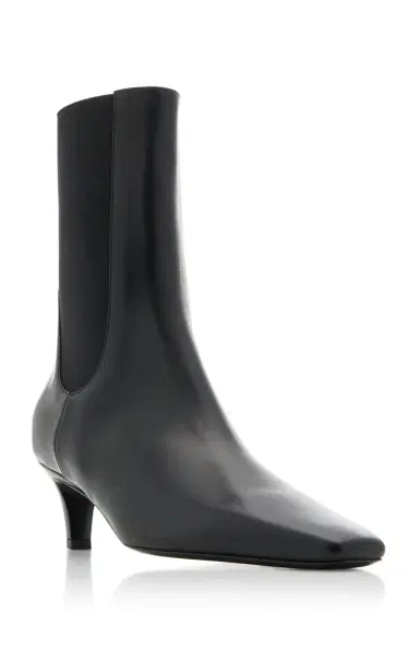 TOTEME The Mid Heel Leather Boots | Thumbnail 5 TOTEME The Mid Heel Leather Boots | Thumbnail 5