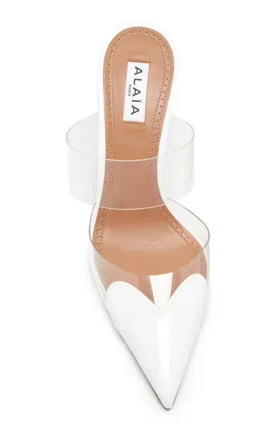 Alaïa Le Cœur PVC; Leather Mules | Thumbnail 3 Alaïa Le Cœur PVC; Leather Mules | Thumbnail 3