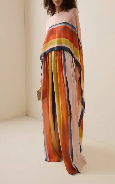 Elie Saab Printed Chiffon Wide-Leg Pants | Thumbnail 2 Elie Saab Printed Chiffon Wide-Leg Pants | Thumbnail 2