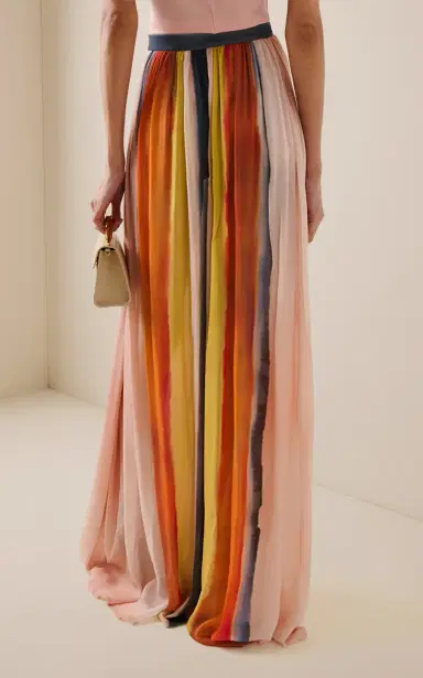 Elie Saab Printed Chiffon Wide-Leg Pants | Thumbnail 4 Elie Saab Printed Chiffon Wide-Leg Pants | Thumbnail 4