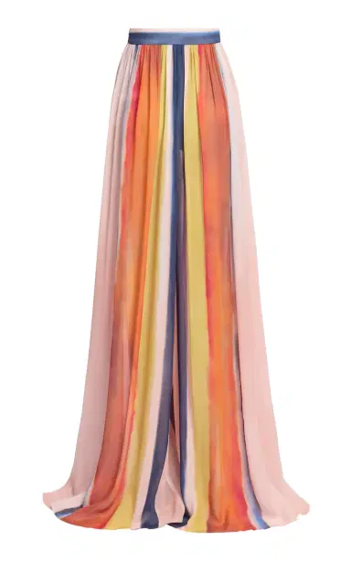 Elie Saab Printed Chiffon Wide-Leg Pants | Thumbnail 5 Elie Saab Printed Chiffon Wide-Leg Pants | Thumbnail 5