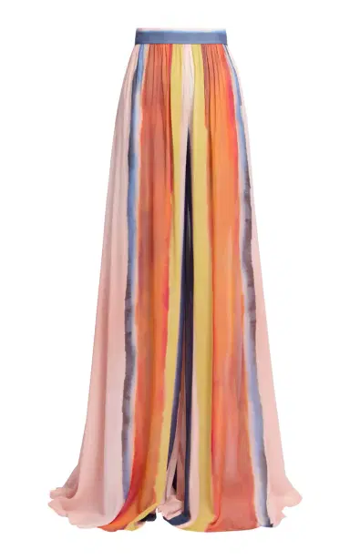 Elie Saab Printed Chiffon Wide-Leg Pants | Thumbnail 6 Elie Saab Printed Chiffon Wide-Leg Pants | Thumbnail 6