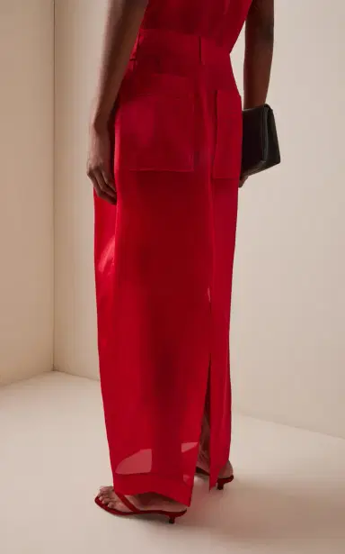 Khaite Lucian Pleated Silk-Organza Maxi Skirt | Thumbnail 4 Khaite Lucian Pleated Silk-Organza Maxi Skirt | Thumbnail 4