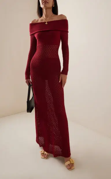Posse Exclusive Romy Knit Off-The-Shoulder Maxi Dress | Thumbnail 2 Posse Exclusive Romy Knit Off-The-Shoulder Maxi Dress | Thumbnail 2
