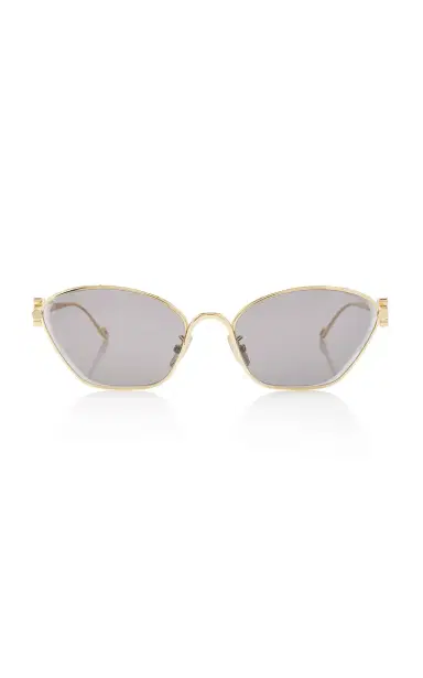 Loewe Hexagonal-Frame Metal Sunglasses | Thumbnail 1 Loewe Hexagonal-Frame Metal Sunglasses | Thumbnail 1