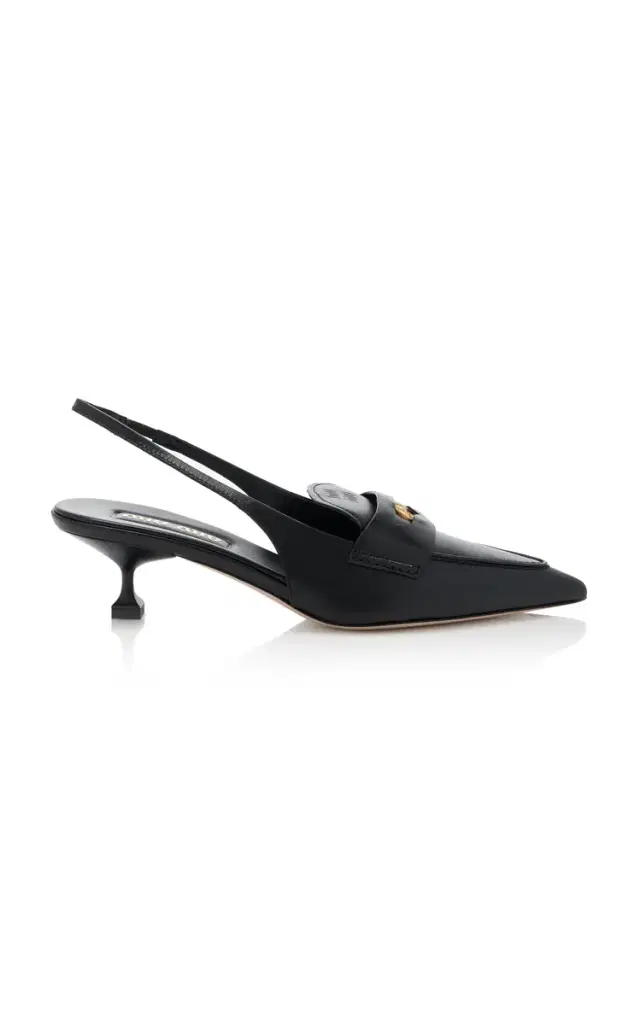 Slingback Leather Penny Loafers Slingback Leather Penny Loafers