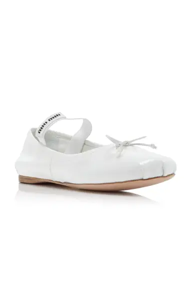 Miu Miu Leather Ballet Flats | Thumbnail 4 Miu Miu Leather Ballet Flats | Thumbnail 4