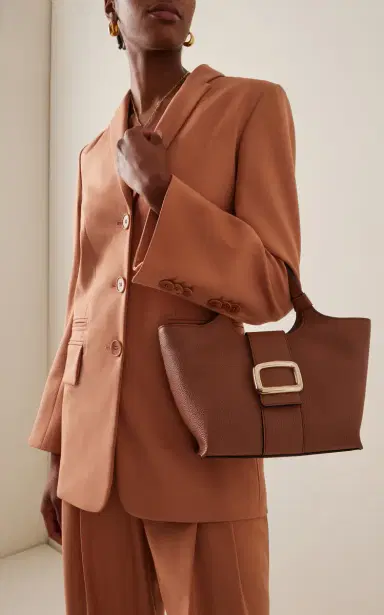 Roger Vivier Grand Viv' Choc Leather Tote Bag | Thumbnail 2 Roger Vivier Grand Viv' Choc Leather Tote Bag | Thumbnail 2