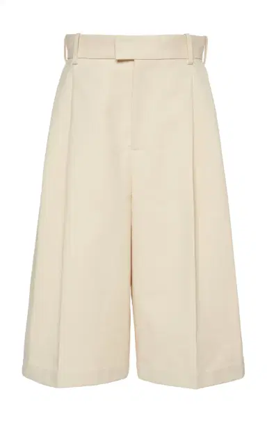 Bottega Veneta Pleated Cotton Shorts | Thumbnail 1 Bottega Veneta Pleated Cotton Shorts | Thumbnail 1