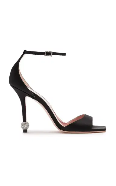 Roger Vivier I Love Vivier Strass-Detail Satin Sandals | Thumbnail 1 Roger Vivier I Love Vivier Strass-Detail Satin Sandals | Thumbnail 1