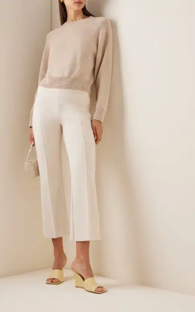 HIGH SPORT Kick Stretch-Cotton Knit Cropped Flared Pants | Thumbnail 6 HIGH SPORT Kick Stretch-Cotton Knit Cropped Flared Pants | Thumbnail 6