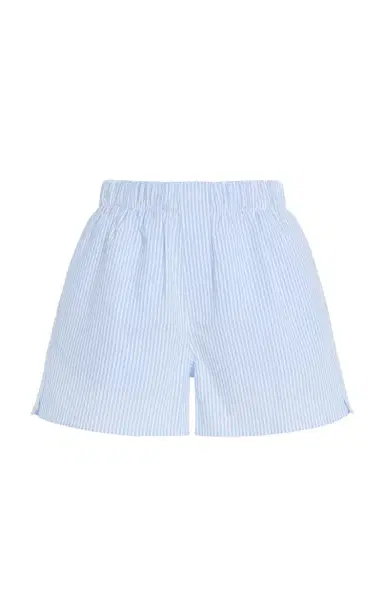 With Nothing Underneath Exclusive The Boxer Striped Cotton-Seersucker Shorts | Thumbnail 9 With Nothing Underneath Exclusive The Boxer Striped Cotton-Seersucker Shorts | Thumbnail 9