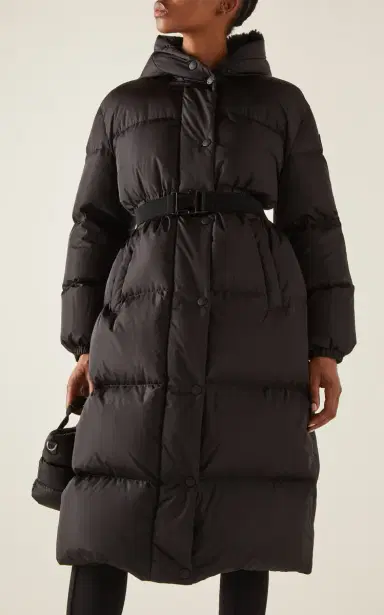 Moncler Bruneaux Shearling-Trimmed Nylon Down Coat | Thumbnail 3 Moncler Bruneaux Shearling-Trimmed Nylon Down Coat | Thumbnail 3