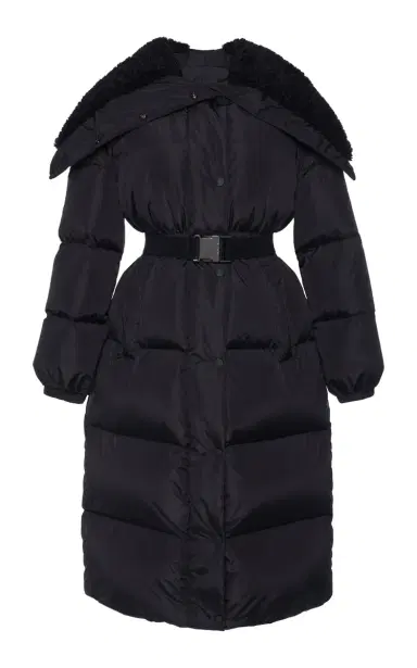 Moncler Bruneaux Shearling-Trimmed Nylon Down Coat | Thumbnail 1 Moncler Bruneaux Shearling-Trimmed Nylon Down Coat | Thumbnail 1