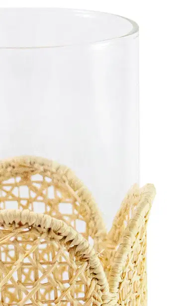 Moda Domus Set-Of-Four Wicker-Lined Tall Glasses - Neutral | Thumbnail 5 Moda Domus Set-Of-Four Wicker-Lined Tall Glasses - Neutral | Thumbnail 5