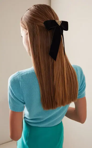 Prada Velvet Hair Bow | Thumbnail 2 Prada Velvet Hair Bow | Thumbnail 2