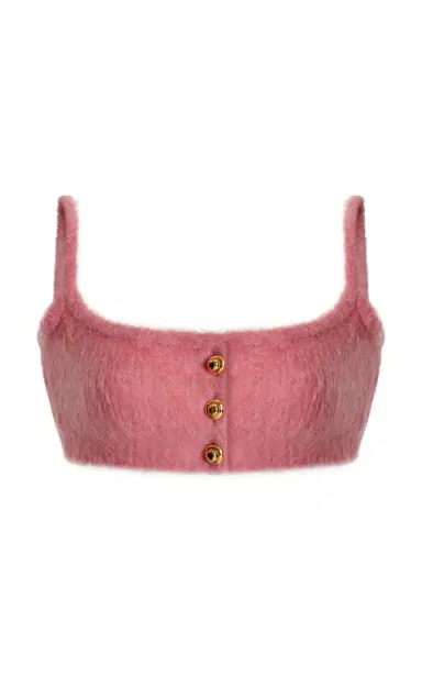 Miu Miu Wool Boucle Cropped Top | Thumbnail 1 Miu Miu Wool Boucle Cropped Top | Thumbnail 1