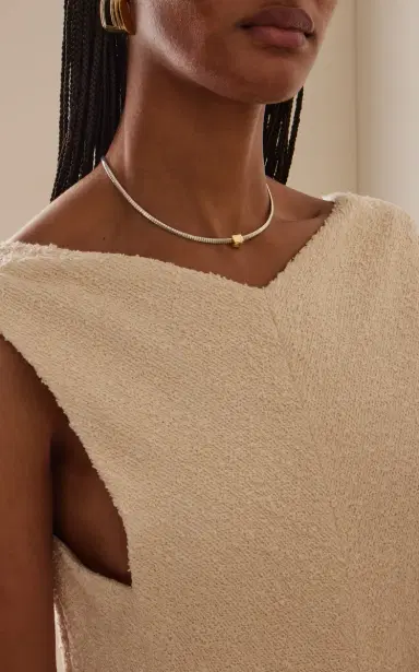 MÉGA Omega 4 Necklace With Rectangle Stone Charm | Thumbnail 2 MÉGA Omega 4 Necklace With Rectangle Stone Charm | Thumbnail 2