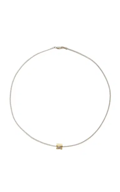 MÉGA Omega 4 Necklace With Rectangle Stone Charm | Thumbnail 1 MÉGA Omega 4 Necklace With Rectangle Stone Charm | Thumbnail 1