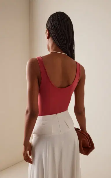 Another Tomorrow Slim Cotton-Blend Tank Top | Thumbnail 4 Another Tomorrow Slim Cotton-Blend Tank Top | Thumbnail 4
