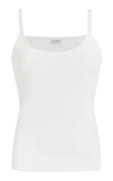 Leset Pointelle-Knit Cotton Tank Top | Thumbnail 1 Leset Pointelle-Knit Cotton Tank Top | Thumbnail 1