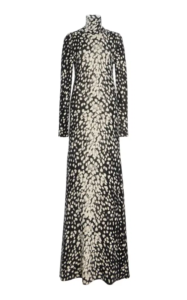 Brandon Maxwell The Camille Printed Cashmere Gown