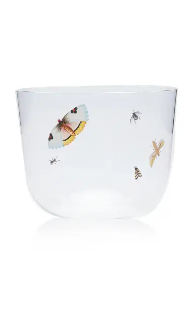 Giambattista Valli Home Painted Glass Water Tumbler - Multi | Thumbnail 1 Giambattista Valli Home Painted Glass Water Tumbler - Multi | Thumbnail 1