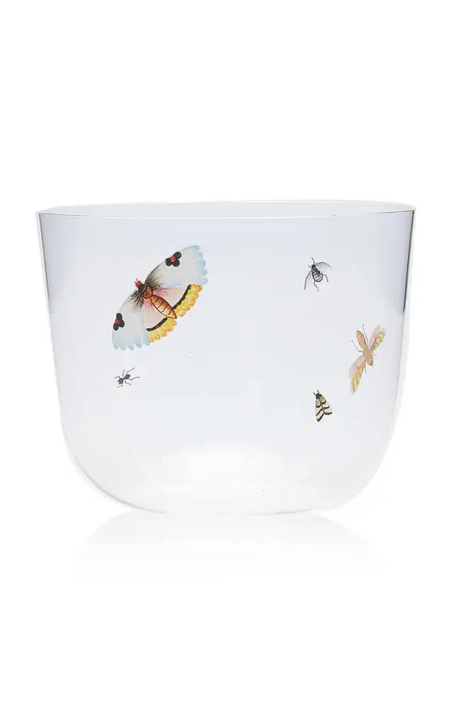 Painted Glass Water Tumbler - Multi Painted Glass Water Tumbler - Multi