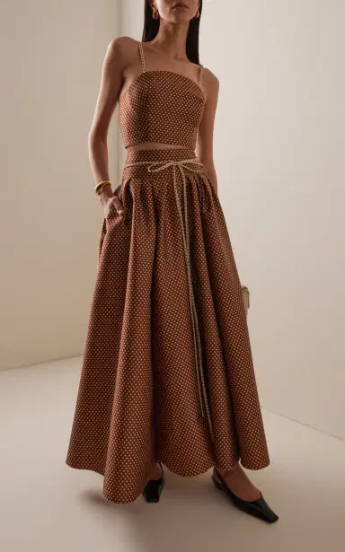 Rosie Assoulin Tie-Belted Satin Midi Skirt | Thumbnail 2 Rosie Assoulin Tie-Belted Satin Midi Skirt | Thumbnail 2