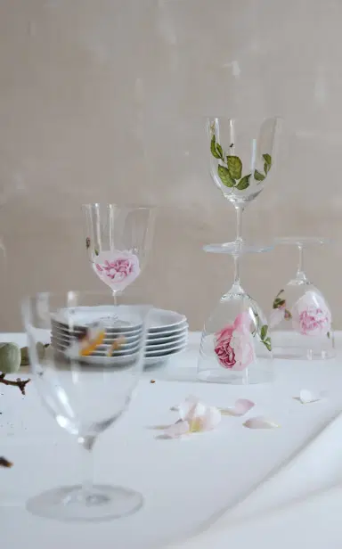 Giambattista Valli Home Painted Water Glass - Multi | Thumbnail 3 Giambattista Valli Home Painted Water Glass - Multi | Thumbnail 3