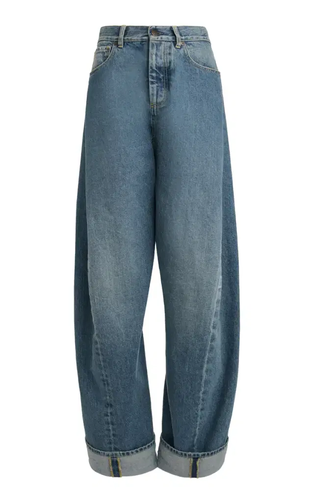 Maison Margiela Oversized High-Rise Cotton Wide-Leg Jeans - Medium Wash