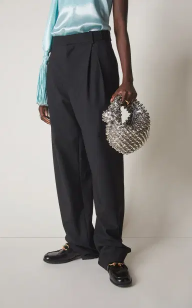 Bottega Veneta Pleated Cotton Wide-Leg Pants | Thumbnail 3 Bottega Veneta Pleated Cotton Wide-Leg Pants | Thumbnail 3