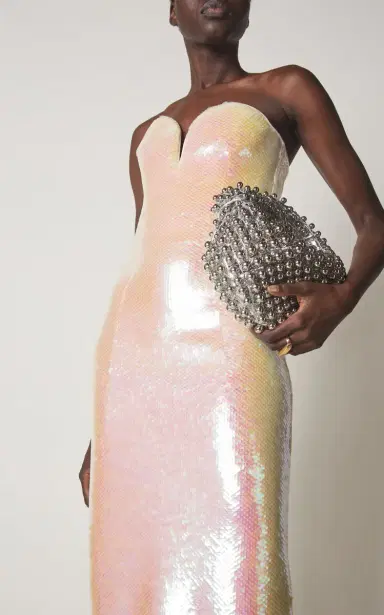Bottega Veneta Sequin Bustier Midi Dress | Thumbnail 3 Bottega Veneta Sequin Bustier Midi Dress | Thumbnail 3