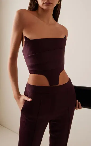 Alex Perry Wool Corset Top | Thumbnail 2 Alex Perry Wool Corset Top | Thumbnail 2