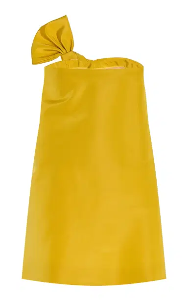 Oscar de la Renta Asymmetric Silk Faille Mini Dress | Thumbnail 5 Oscar de la Renta Asymmetric Silk Faille Mini Dress | Thumbnail 5
