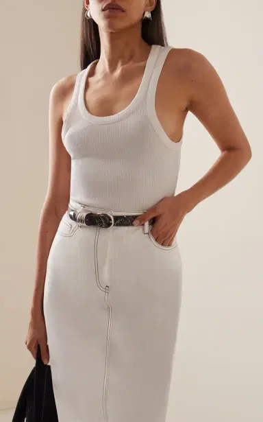Déhanche Hollyhock Snake-Effect Leather Belt | Thumbnail 2 Déhanche Hollyhock Snake-Effect Leather Belt | Thumbnail 2