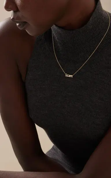 Sydney Evan Icon Script Necklace | Thumbnail 2 Sydney Evan Icon Script Necklace | Thumbnail 2
