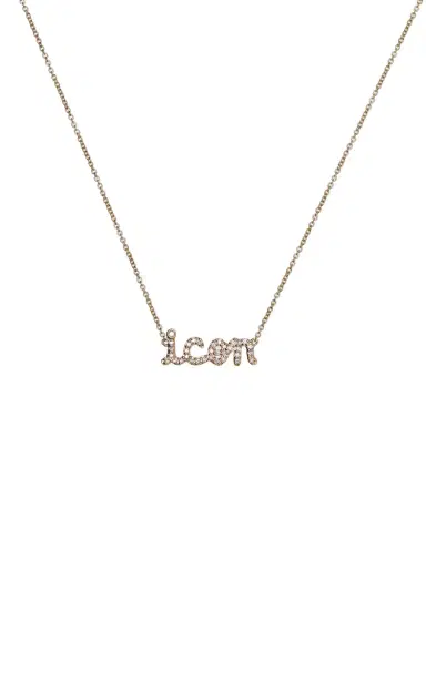 Sydney Evan Icon Script Necklace | Thumbnail 3 Sydney Evan Icon Script Necklace | Thumbnail 3