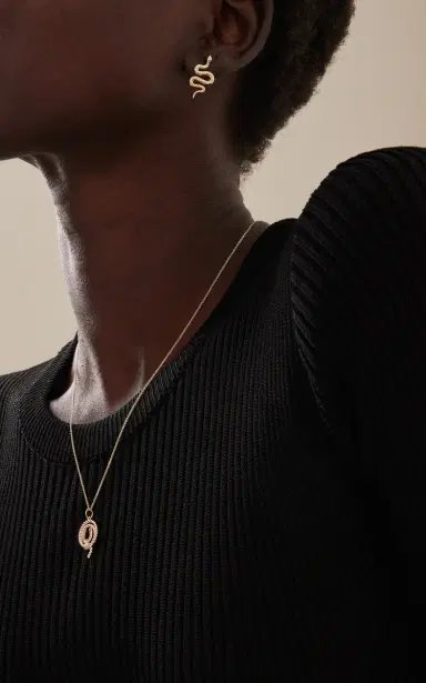 Sydney Evan Horseshoe Lasso Charm On Light Tiffany Chain | Thumbnail 2 Sydney Evan Horseshoe Lasso Charm On Light Tiffany Chain | Thumbnail 2